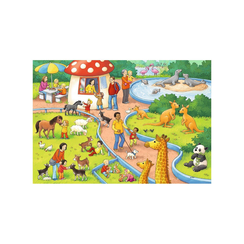 Product image: Ravensburger παζλ 2x24 τεμ. Ζωολογικός κήπος 7813, , medium-null