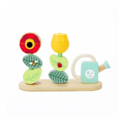 Classic world toys stacking rings flower garden, , medium