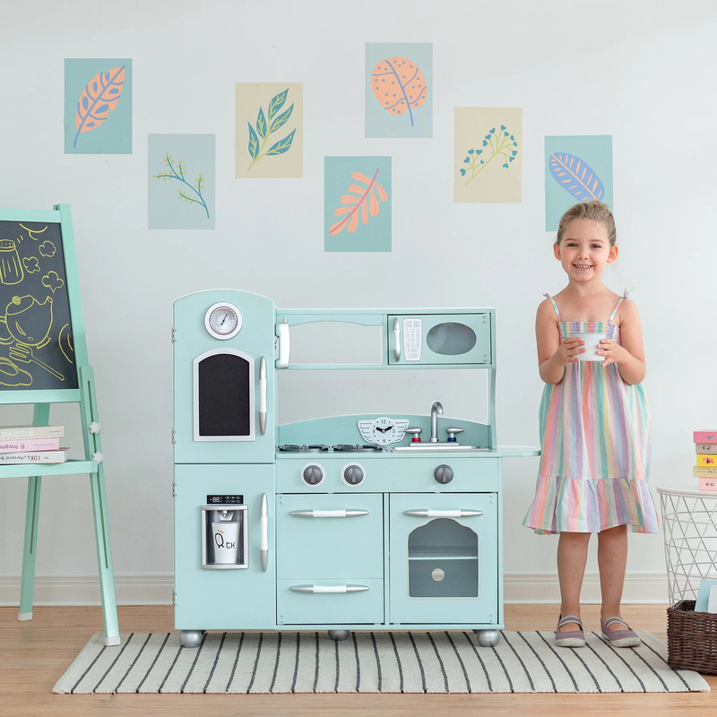 Product image: Teamson usa westchester large wooden play kitchen playset - mint, , medium-null