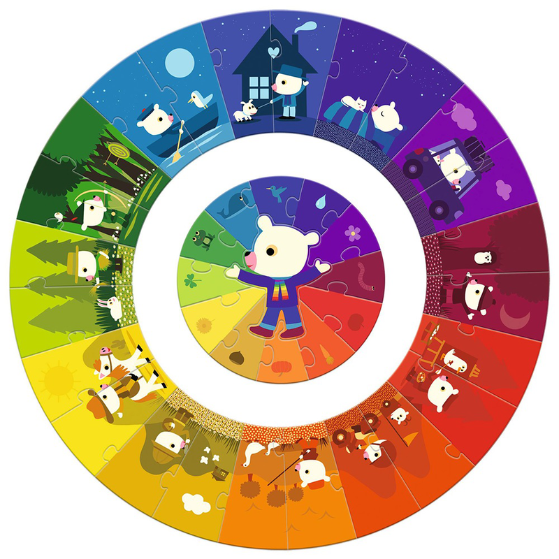 Product image: Djeco giant puzzles colors 24pcs, , medium-null