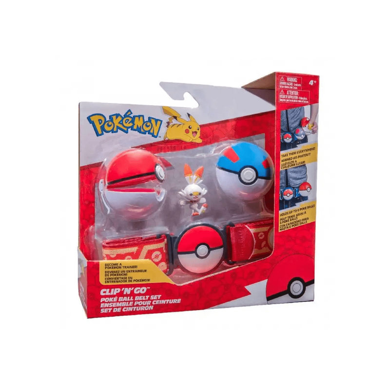 Jazwares pokemon clip n go poke ball with figure, , medium-null