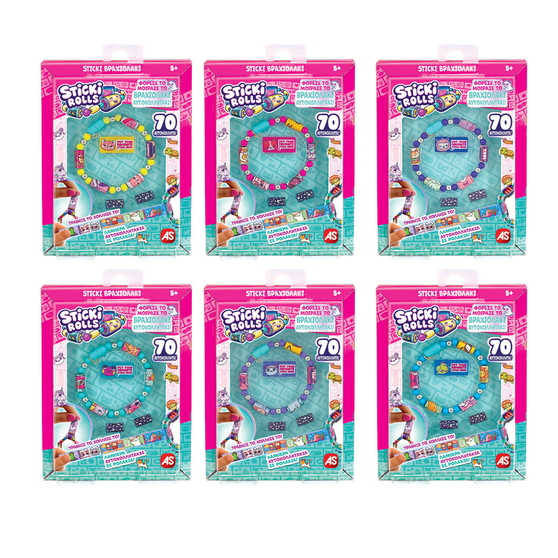 Sticki rolls wristband with stickers single pack, , medium-null