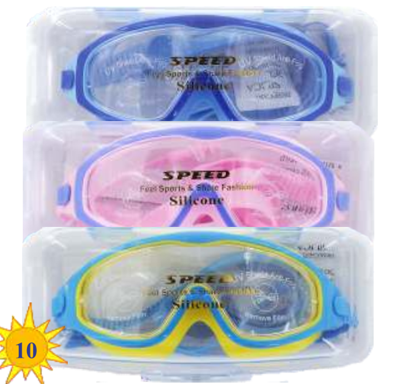 Goggles- kids silicone - blue-null