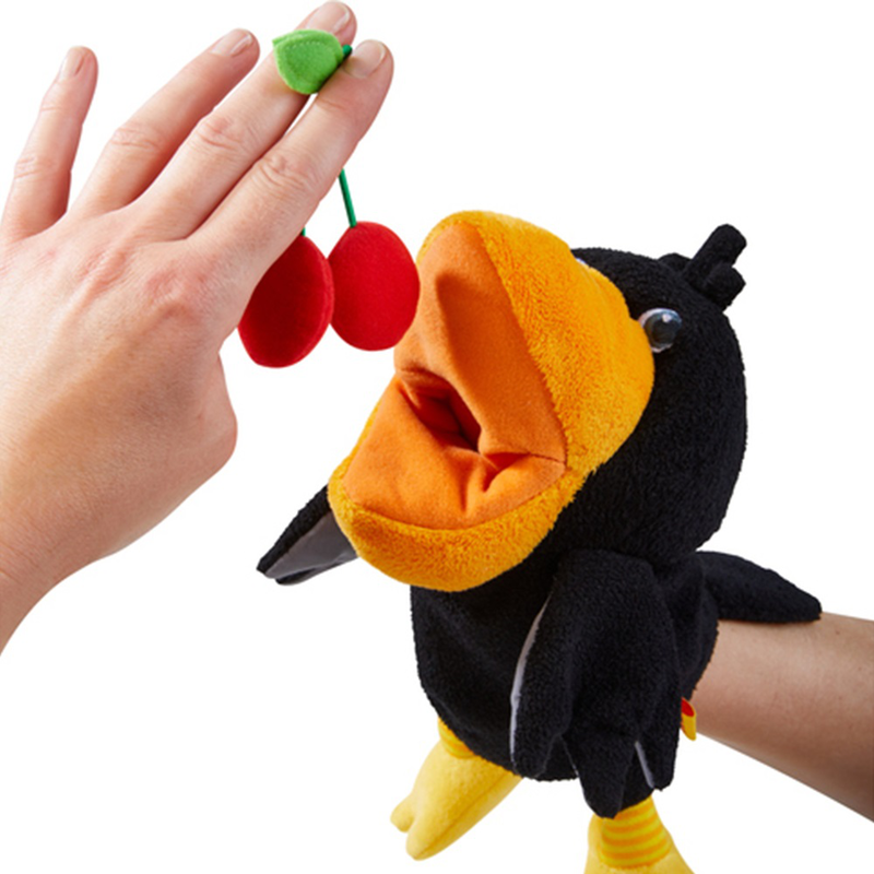Haba glove puppet theo the raven, , medium-null