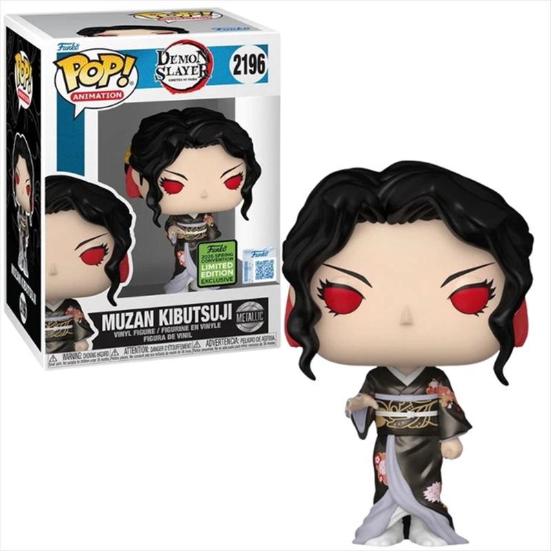Funko pop! Animation: demon slayer kimetsu no yaiba - muzan kibutsuji metallic convention special ed, , medium-null