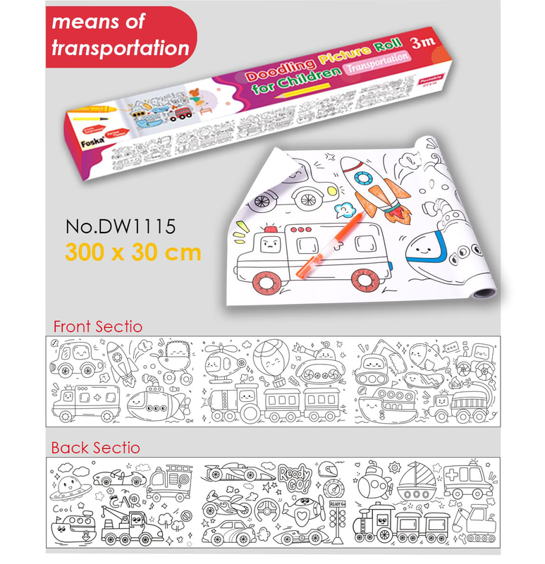 Product image: Drawing roll adhesive 30cm * 300cm means of transportation foska, , medium-null
