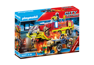 Playmobil 70557 city action fire engine with truck