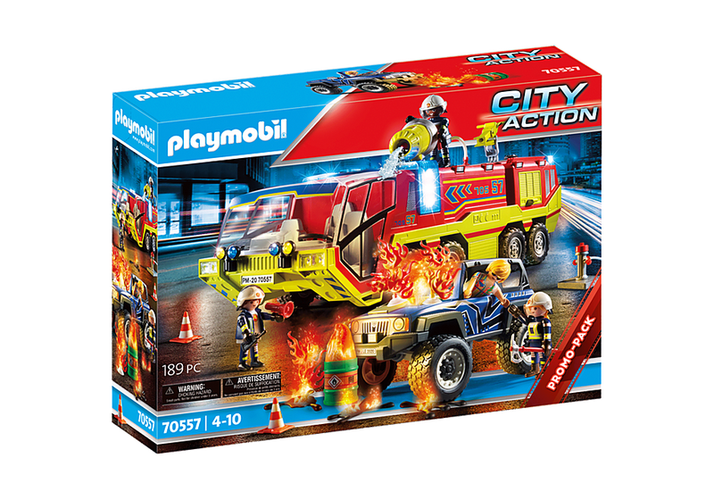Playmobil 70557 city action fire engine with truck, , medium image number null