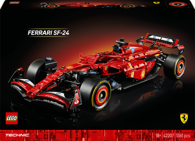 Lego technic ferrari sf-24 f1 car 42207 for ages 18+ 1361pcs, , medium