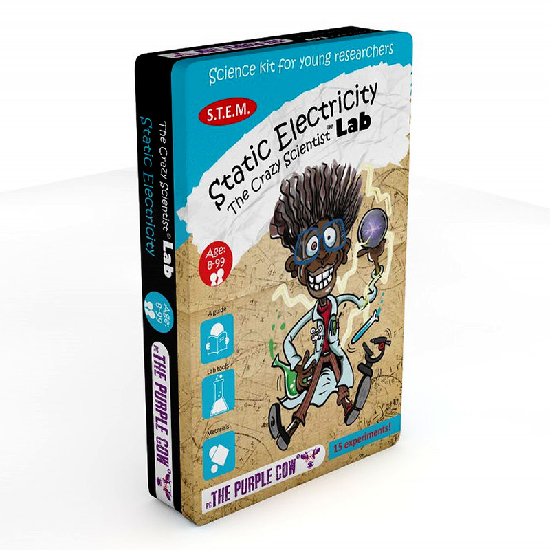 Purple cow crazy scientist lab - static electricity, , medium-null