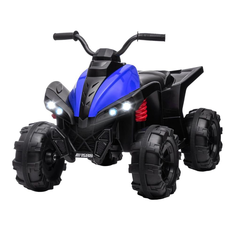 Product image: Ηλεκτροκίνητη παιδική τετράτροχη μοτοσικλέτα 12v με ήχο & φώτα, μπλε, 3+ ετών, , medium-null