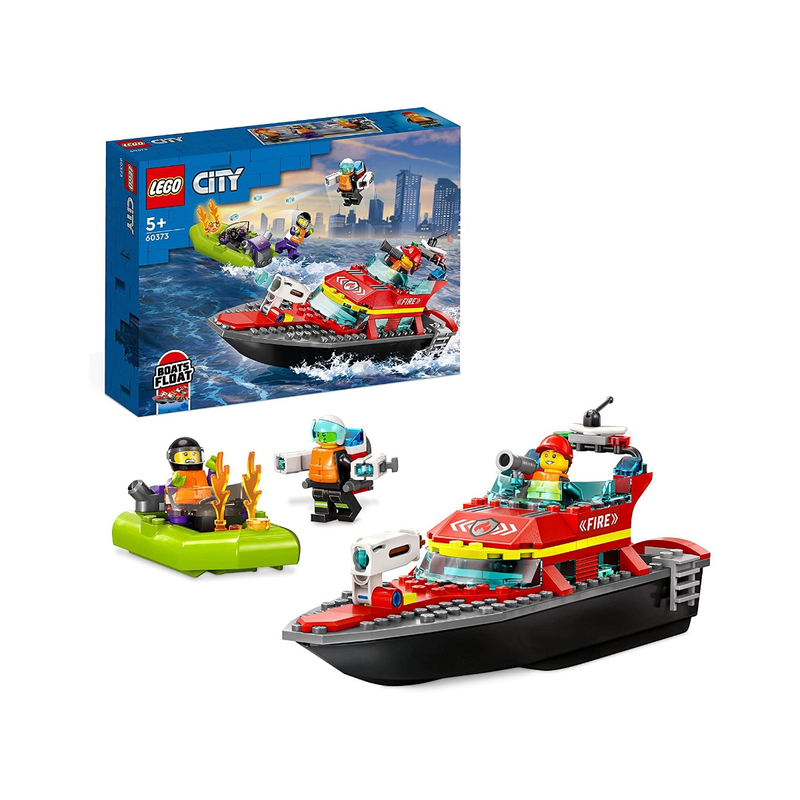 Lego city fire rescue boat 60373 for ages 5+, , medium-null
