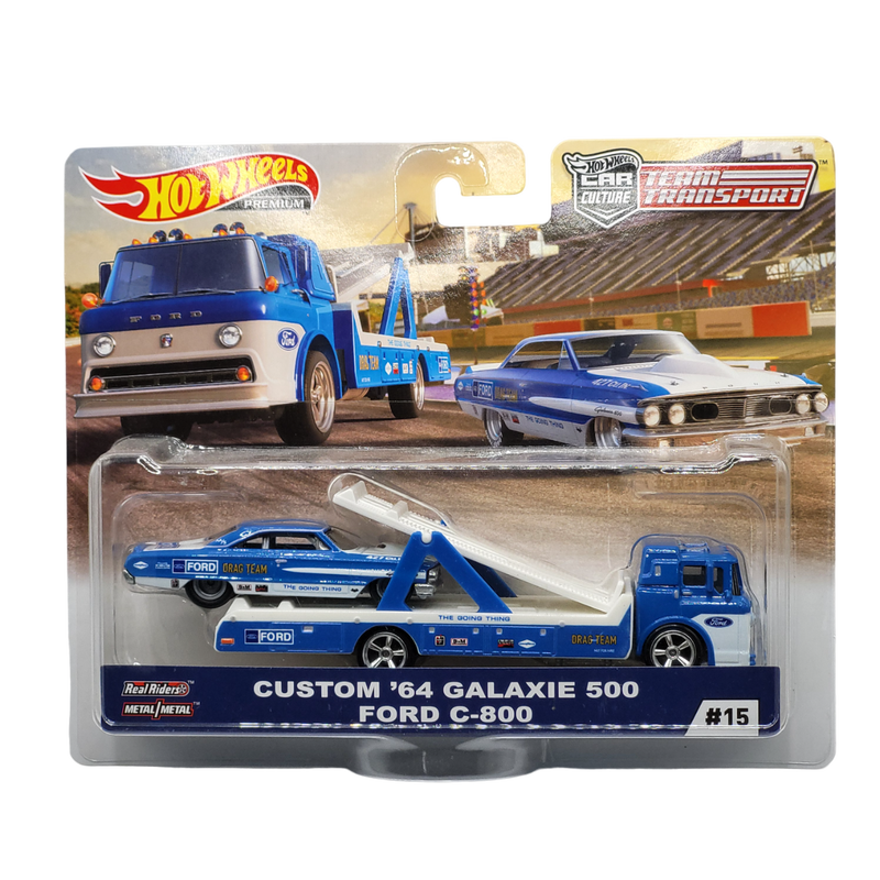 Hot wheels team transport custom '64 galaxie 500 ford c-800 #15 flf56, , medium image number null