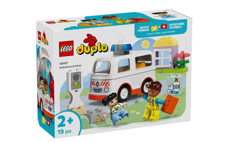 Lego duplo ambulance & driver 19pcs 2y+ 10447, , medium-null