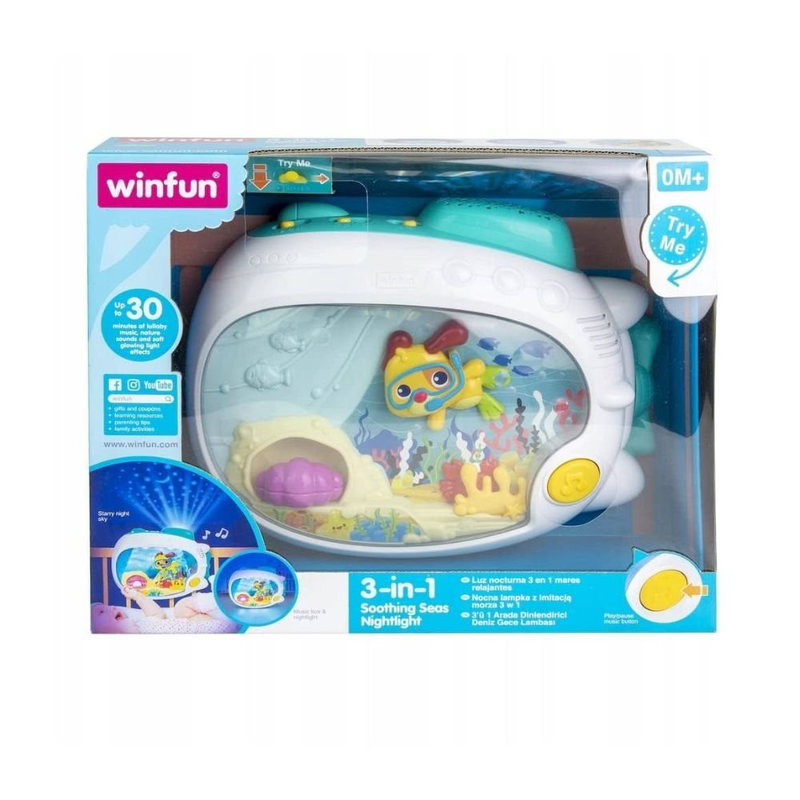 Winfun 3&sigma;&epsilon;1 &mu;&omicron;&upsilon;&sigma;&iota;&kappa;ό &phi;&omega;&tau;ά&kappa;&iota; nightlight soothing seas &mu;&epsilon; &pi;&rho;&omicron;&beta;&omicron;&lambda;έ&alpha; &kappa;&alpha;&iota; ή&chi;&omicron;&upsilon;&sigmaf; 720000, , medium-null