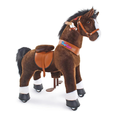 Ponycycle mechanically walking ride-on horse, chocolate - age 7+