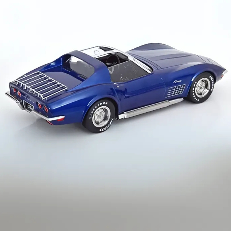 Kk scale 1/18 1972 chevrolet corvette c3, blue metallic, , medium-null