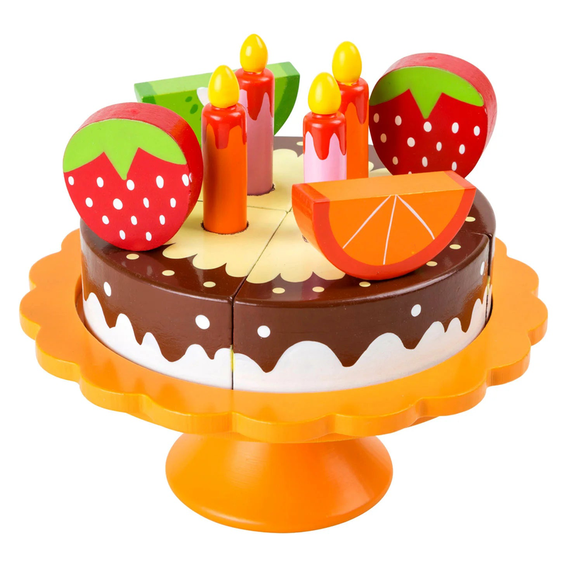 Small foot wooden cutting and play food birthday, , medium-null