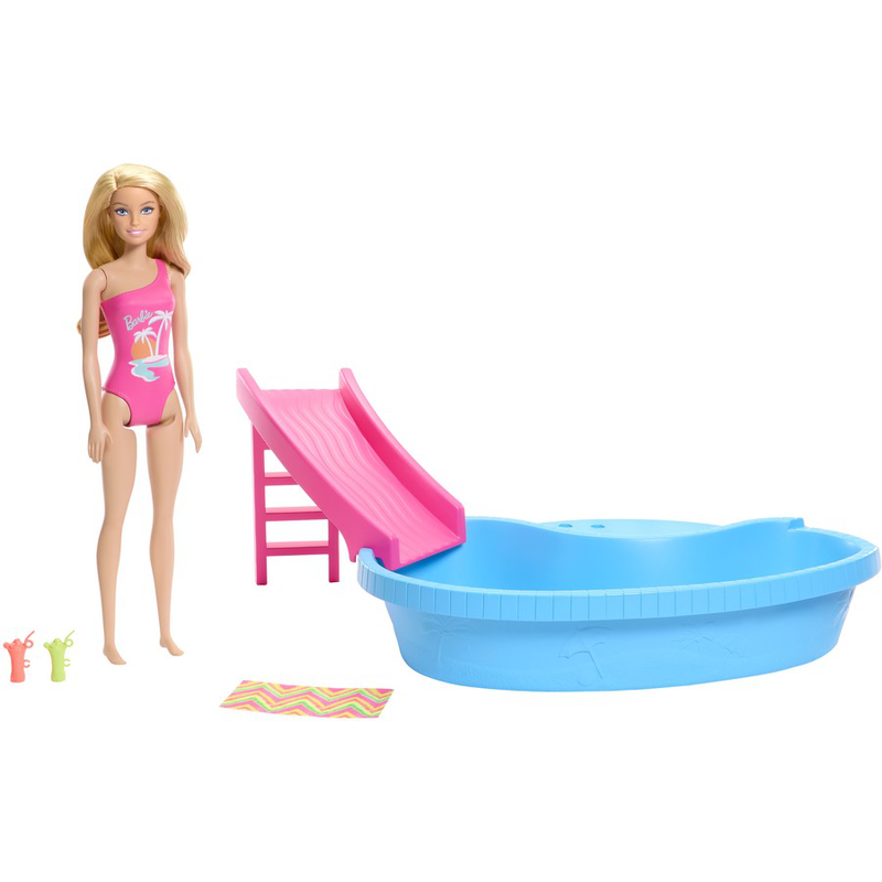 Barbie doll and pool playset, , medium-null