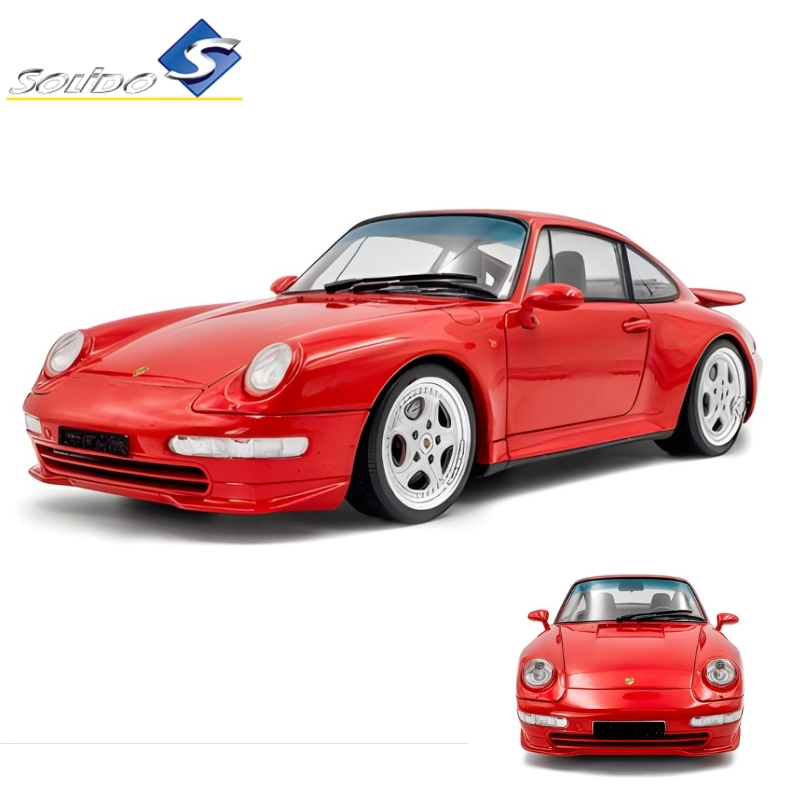 Solido 1/18 1997 porsche 911 993 carrera rs , red, , medium-null