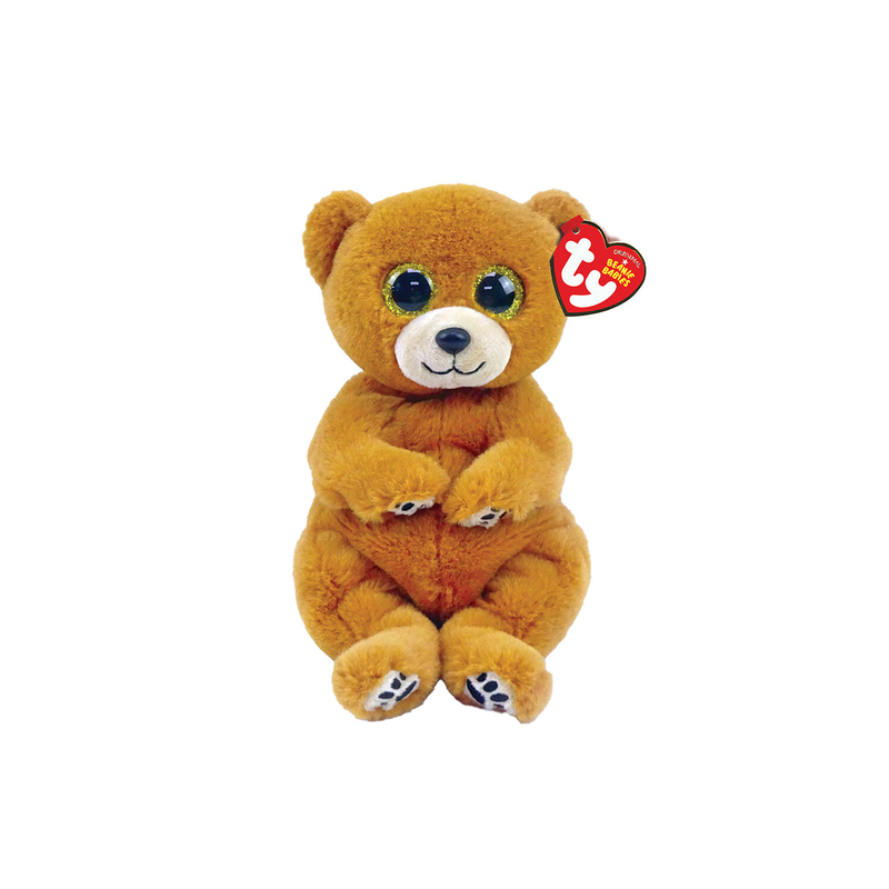 Ty beanie bellies duncan plush little bear brown 15cm, , medium-null