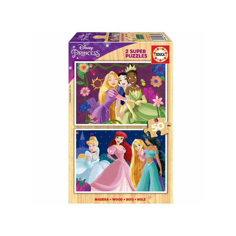 Product image: Disney princess wooden puzzles 2×50pcs, , medium-null