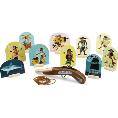 Wooden gun - rubber bands, , medium