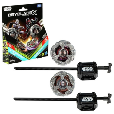 Beyblade x und star wars collab mandalorian and moff gideon multipack set hasbro, , medium