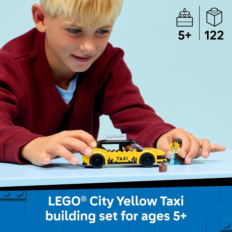 Lego city yellow taxi, , medium-null