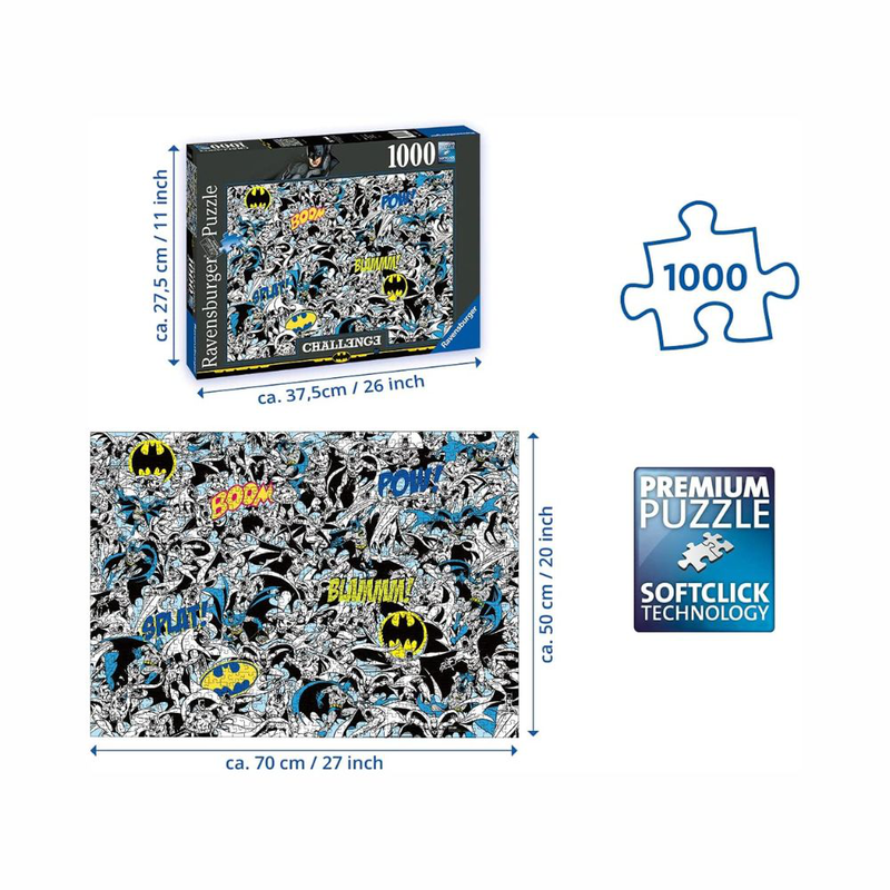 Ravensburger challenge puzzle batman 2d 1000 κομμάτια, , medium-null
