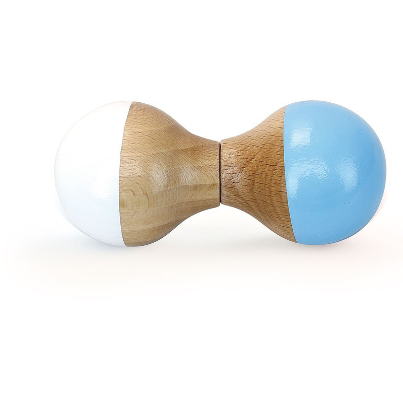 Product image: White and sky blue rattle maracas, , medium-null