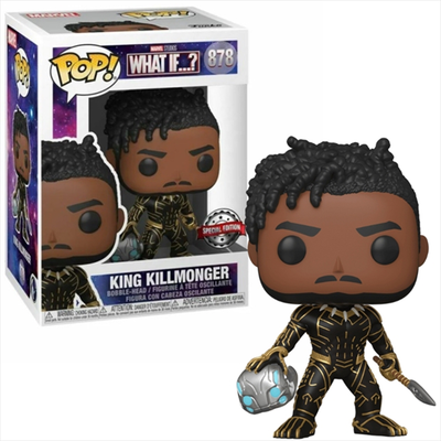 Funko pop!  marvel what if...? - king killmonger special edition #878