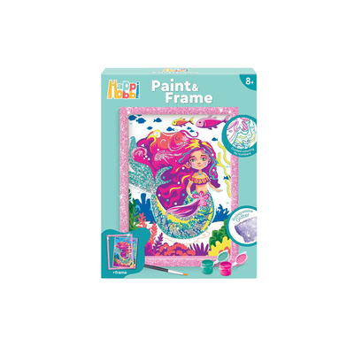 Happihobbi paint & frame paint by numbers mythical mermaid, , medium