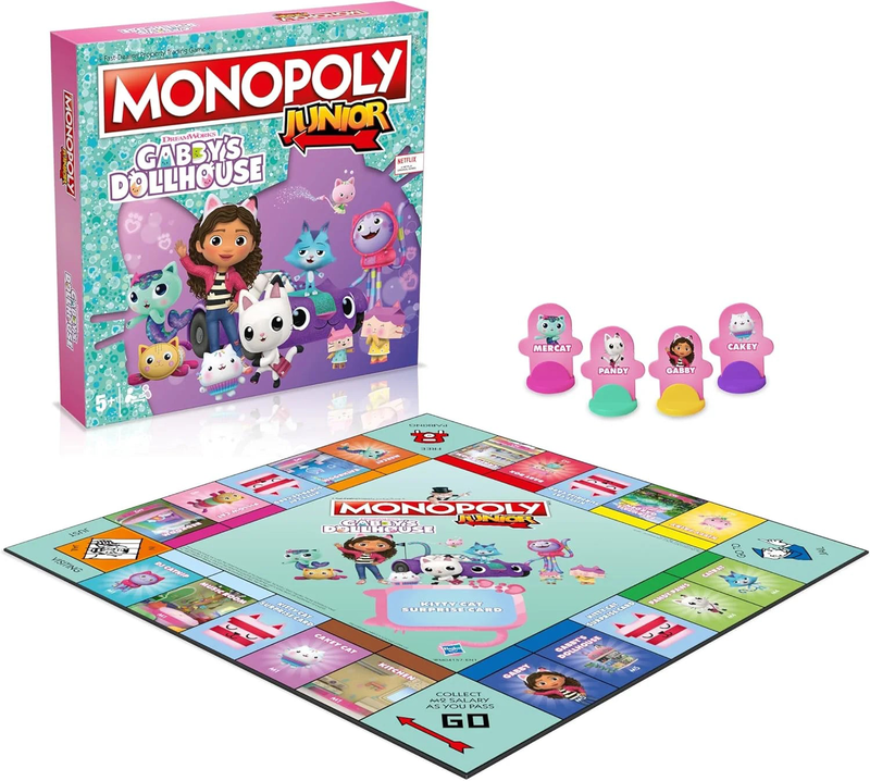 Monopoly junior gabbys dollhouse, , medium-null
