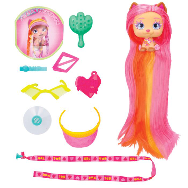 As vip pets series 3 bow power collectible doll with extra long hair 71496 3y+, , medium-null