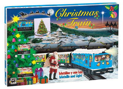 Pequetren 200 christmas train set metallic with light