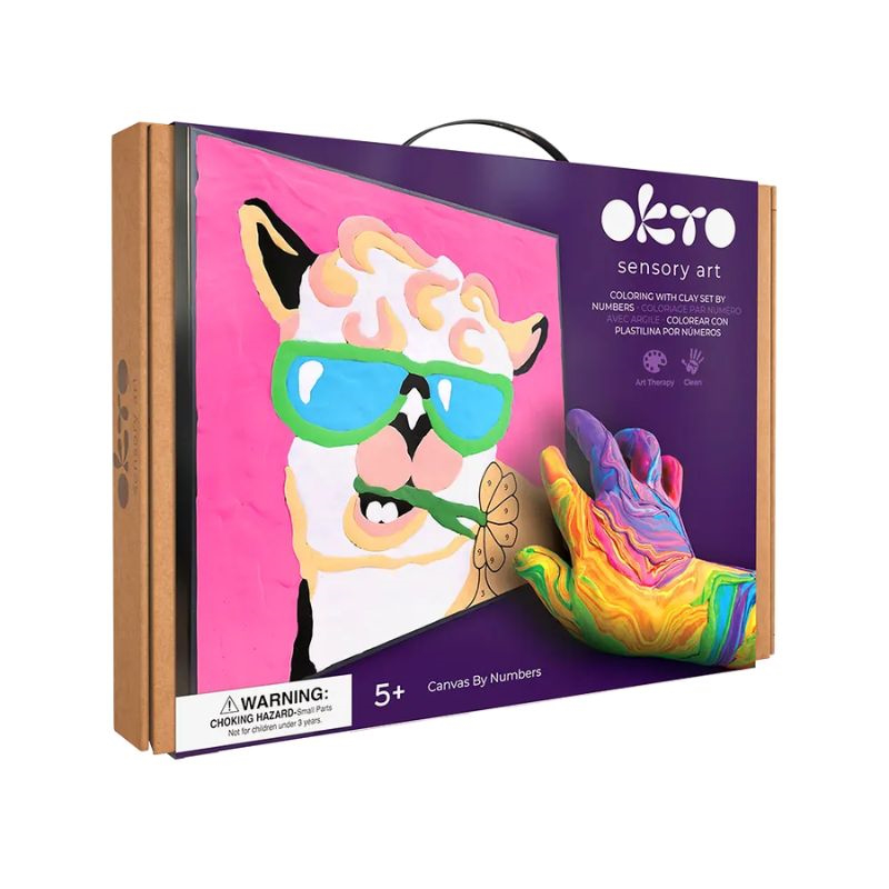 Okto coloring with clay set by numbers lama 20030, , medium-null