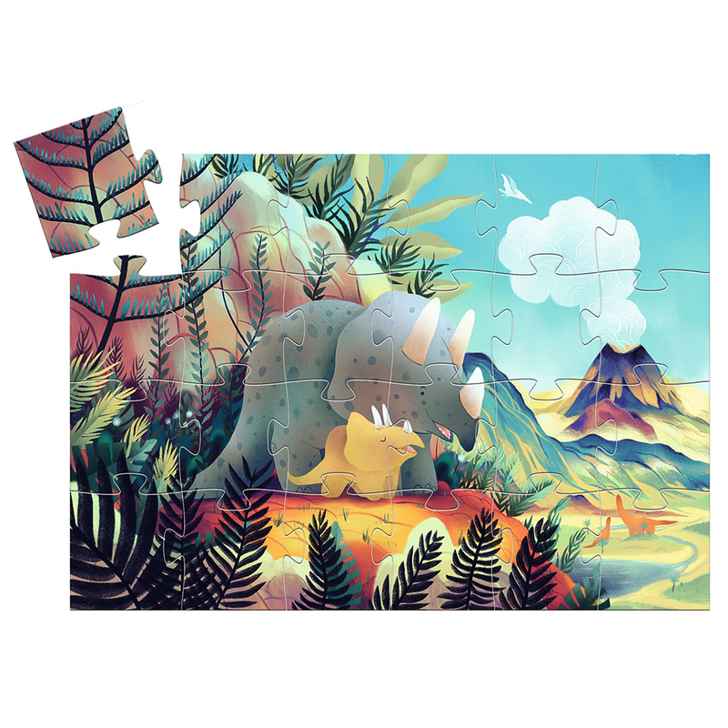 Djeco toys and games puzzles - silhouette puzzles teo the dino, , medium-null