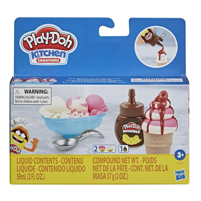 Play-doh mini drizzle ice cream playset f0654, , medium