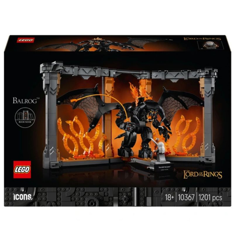 Lego icons the lord of the rings: balrog book nook 10367 for ages 16+ 1201pcs, , medium-null