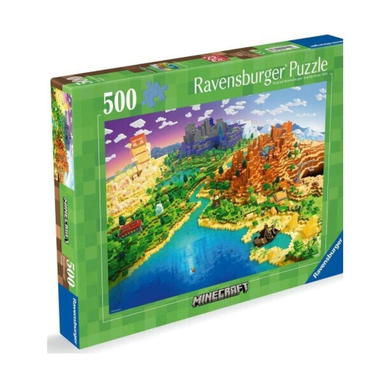 Ravensburger 500-piece puzzle minecraft enter the world of creation, ages 10+, , medium-null