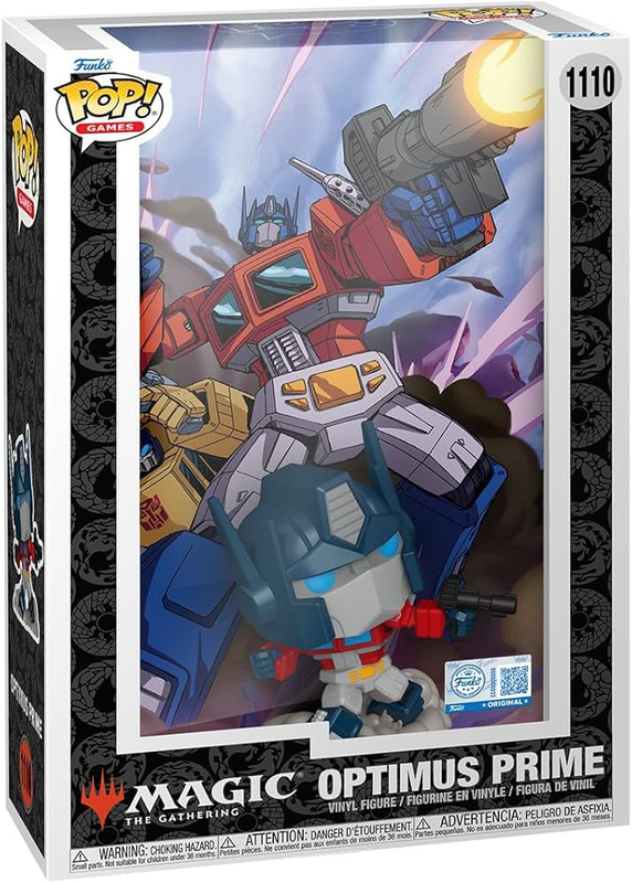 Pop funko! Comic covers: transformers x magic the gathering optimus prime figure, , medium-null