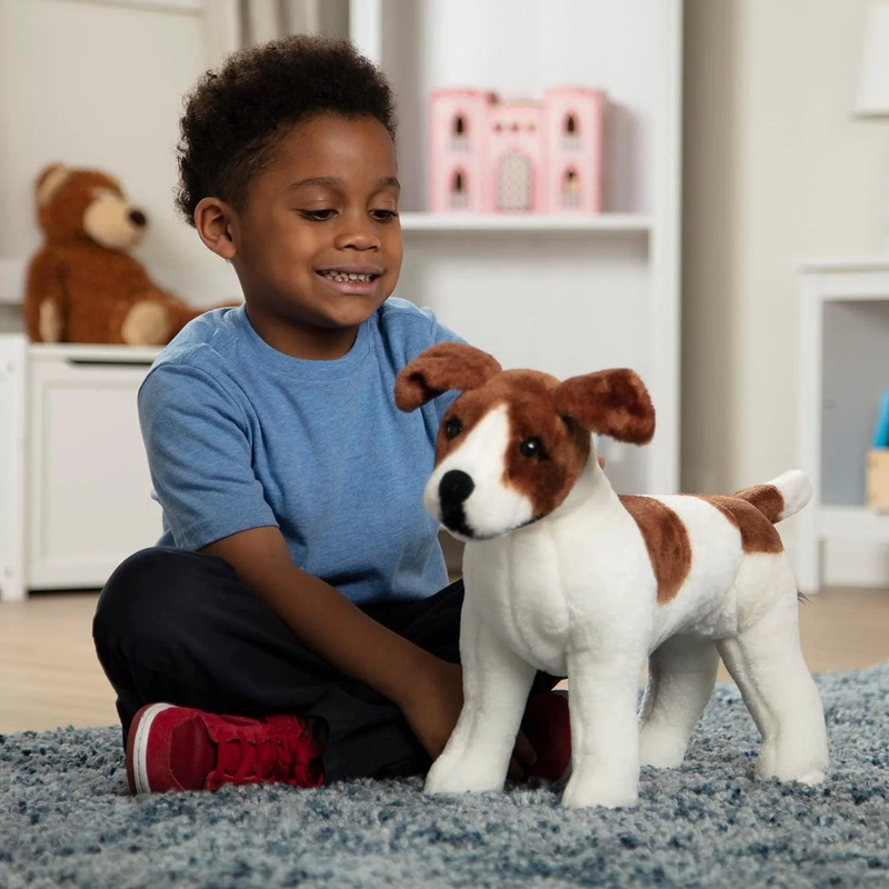 Melissa & doug jack russell terrier dog giant 39cm stuffed animal, , medium image number null