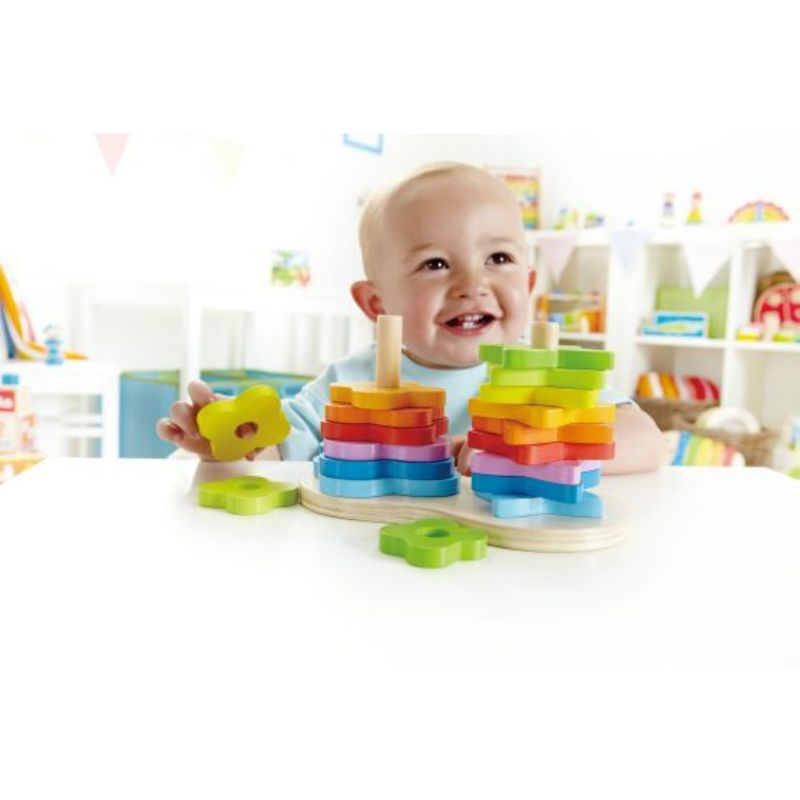 Hape double rainbow stacker e0406, , medium-null