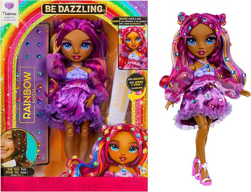 Rainbow high be dazzling fashion doll noemie violette 4y+ 597834-euc, , medium-null