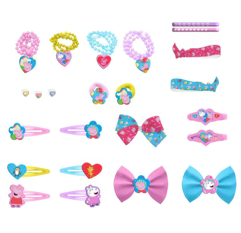 Peppa pig advent calendar with jewellery and hair accessories, , medium-null