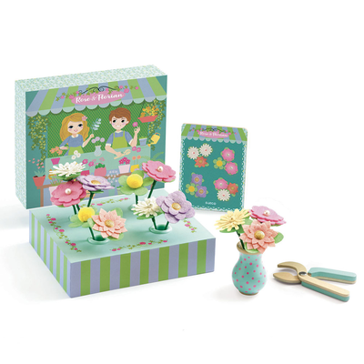 Djeco rose & florian - create bouquets with a model, , medium
