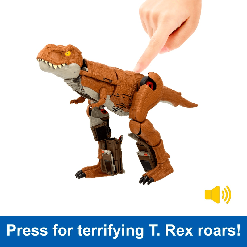 Jurassic world transforming toy, tyrannosaurus t rex dinosaur to truck, , medium-null