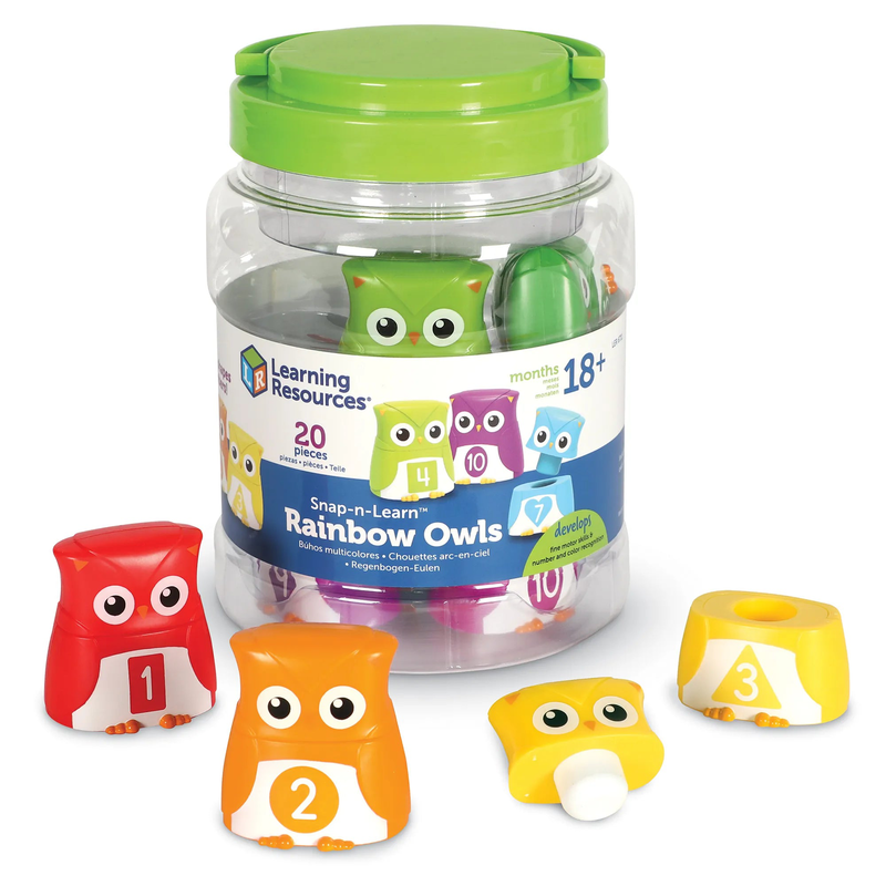 Learning resources snap-n-learn rainbow letter owls, , medium image number null