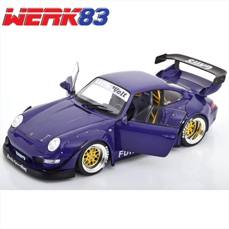 Product image: Werk83 1/18 porsche 911 993 rwb rauh-welt furusato sidney hoffman, purple, , medium-null